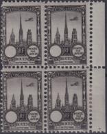 F-EX18851 FRANCE CINDERELLA 1922 ROUEN AVIATION MEETING BLOCK 4 PERF. - Luftfahrt