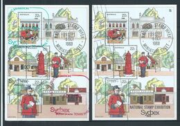 Australia 1980 National Stamp Week Miniature Sheet Sydpex Overprints FU X 2 - Otros & Sin Clasificación