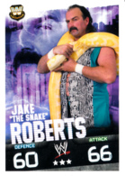 Wrestling, Catch : JAKE ROBERTS (W, LEGENDS,2008), Topps, Slam, Attax, Evolution, Trading Card Game, 2 Scans, TBE - Trading-Karten