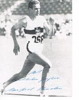 JEUX OLYMPIQUES - AUTOGRAPHE SUR PHOTO - ALLEMAGNE - KINDER- - ATHLETISME - - Autographes