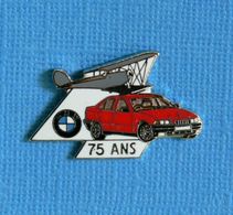 1 PIN'S //  ** AVION BIPLAN  BMW 75 ANS ** . (BMW  Démons & Meiveilles) - BMW