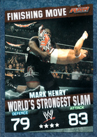 Wrestling, Catch : MARK HENRY (FINISHING MOVE, 2008), Topps, Slam, Attax, Evolution, Trading Card Game, 2 Scans, TBE - Trading Cards