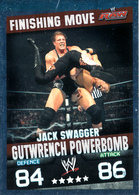 Wrestling, Catch : JACK SWAGGER (FINISHING MOVE, 2008), Topps, Slam, Attax, Evolution, Trading Card Game, 2 Scans, TBE - Trading Cards