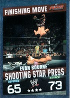 Wrestling, Catch : EVAN BOURNE (FINISHING MOVE, 2008), Topps, Slam, Attax, Evolution, Trading Card Game, 2 Scans, TBE - Trading Cards