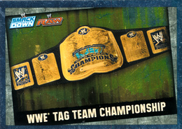 Wrestling, Catch : WWE TAG TEAM CHAMPIONSHIP (2008), Topps, Slam, Attax, Evolution, Trading Card Game, 2 Scans, TBE - Trading Cards