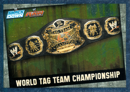 Wrestling, Catch : WORLD TAG TEAM CHAMPIONSHIP (2008), Topps, Slam, Attax, Evolution, Trading Card Game, 2 Scans, TBE - Trading Cards