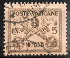 VATICANE 1929 - Canceled - Sc# 1 - 5c - Oblitérés