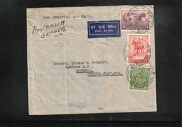 Australia 1935 Interesting Airmail Letter - Imperial Air Mail Via Greece To Czechoslovakia - Autres & Non Classés
