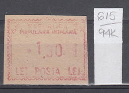 94K615 /  Machine Stamps (ATM) - 1.30 Lei - Republica Populara Romana , Romania Rumanien Roumanie Roemenie - Machines à Affranchir (EMA)