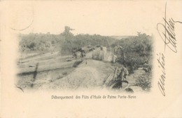 PORTO-NOVO DEBARQUEMENT DES FÛTS D'HUILES DE PALME DAHOMEY BENIN AFRICA TIMBRE STAMP OBLITERATION GRAND-POPO - Dahome