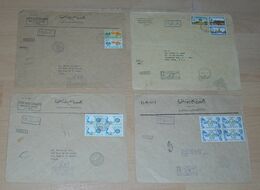 Egypt 1971 4 Registered Airmail Cover Big Size To NEW YORK - Brieven En Documenten