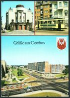 E0486 - Cottbus - Straßenbahn Tram Großplatte Neubauten Theater - Bild Und Heimat Reichenbach - Cottbus