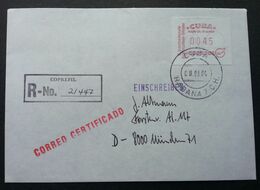 Cuba 1984 ATM (Frama Label Stamp FDC) *rare *addressed - Brieven En Documenten