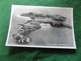 VINTAGE UK WALES: PEMBS Isle Of Caldey Aerial From West B&w Aero Pictorial - Pembrokeshire