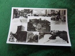 VINTAGE UK WALES: PEMBS Haverfordwest Greetings Multiview B&w Frith - Pembrokeshire