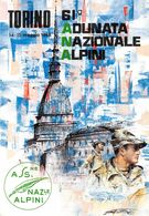 01874 "TORINO-61° ADUNATA NAZ.LE ALPINI- 14-15/05/1988-PRIMO GIORNO EMISSIONE" ANIMATA. CART  NON SPED - Manifestations