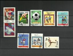 LOT TIMBRES POLOGNE FOOTBALL OBLITERE - Verzamelingen