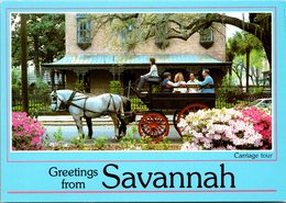 Georgia Savannah Greetings With Savannah Carriage Company - Savannah