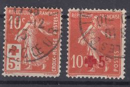 France 1914 Red Cross - Croix Rouge Yvert#146 And 147 Used - Gebraucht