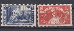 France 1935 Yvert#307-308 Mint Hinged (avec Charniere) - Ungebraucht