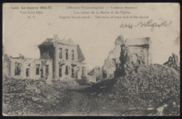 CPA - (80) Offensive Franco-Anglaise - Combles - Les Ruines De La Mairie Et De L'Eglise - Combles