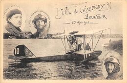 51-CHAMPIGNY- SOUVENIR 25 MAI 1913 AVIATEURS DIVETAIN / PIGEOT / ANSELME - Champigny