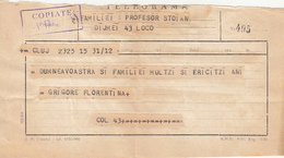 TELEGRAPH, TELEGRAMME SENT LOCO IN CLUJ NAPOCA, ABOUT 1966, ROMANIA - Telegraphenmarken