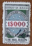 BRASILE Bahia Imposto Do Sello Revenue Fiscali Tax 1$000 R   - Usato - Dienstzegels