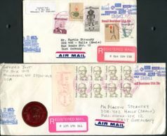 U606 2 Diff. PSE REGISTERED Covers Used To East Germany 1984 - 1981-00