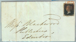 BK0660 - GB Great Brittain - POSTAL HISTORY - PENNY BLACK  On COVER October 1840 - Lettres & Documents