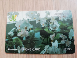 JAMAICA  J$100-  GPT CARD   DECEMBER 92 ORCHIDS CONTROL NR: 13JAMC   Fine Used Card  **3233** - Jamaïque