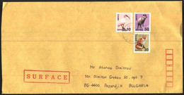 Mailed Cover With Stamps Fauna Bird Fox Goat  From Japan - Lettres & Documents
