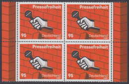 !a! GERMANY 2020 Mi. 3515 MNH BLOCK W/ Right & Left Margins - Freedom Of Press - Unused Stamps