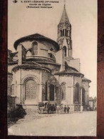 Cpa, SAINT-LEONARD - Abside De L'Eglise, écrite (87 Haute Vienne), éd Champeaud & Terrasson - HIRONDELLE - Saint Leonard De Noblat