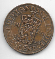 *netherlands East India 2,5 Cents 1945p Km 316   Xf+ - Indes Néerlandaises