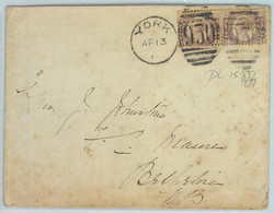 BK0689 - GB - POSTAL HISTORY - 1/2 Penny Plate 15 PAIR On COVER From YORK  1876 - Non Classés