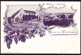 1901 Gelaufene AK, Gruss Aus Frenkendorf, Restauration Zum Rebstock. Stempel Niederschönthal-Frenkendorf. - Frenkendorf