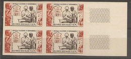 Nouvelles Calédonie_ 1950) 1 Bloc De 4 Timb.non Dentelé Oeuvres Sociales N°282a -  BDF Neuf Ttb - Unused Stamps
