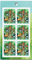 2020 Canada Community Foundation Semi-postal Animal, Bird, Tree - Deer, Bunny, Bear, Cardinal Left Pane From Booklet MNH - Heftchenblätter
