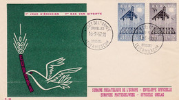 Enveloppe FDC 1025 1026 Europa Musée De L'armée Legermuseum - 1951-1960