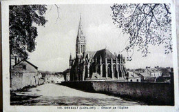 ORVAULT CHEVET DE L'EGLISE CARTE DE 1944 - Orvault