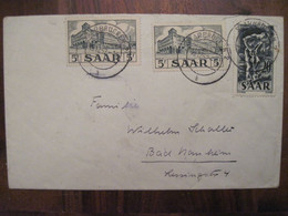 1952 Sarre Saar Saarbrücken Cover Deutsches Reich Allemagne - Lettres & Documents