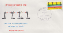 Enveloppe  FDC  1er  Jour   CONGO    Faisceaux  Hertziens   BRAZZAVILLE    1980 - FDC