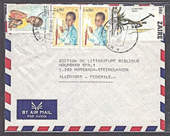 Ca0413 ZAIRE 1994, Christmas & Monuments, Tourism Stamps On Kinshasa 1 Cover To Germany - Oblitérés