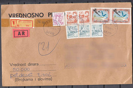 Yugoslavia Value Letter, Very High Franked, Rare Form - Lettres & Documents