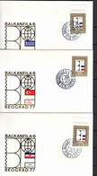 Yugoslavia 1977 BalkanFila FDC 5 Pieces, Two Scans - Covers & Documents