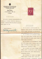 Yugoslavia Old Document With Revenue Stamp - Lettres & Documents