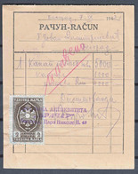 Yugoslavia Old Document With Revenue Stamp - Brieven En Documenten