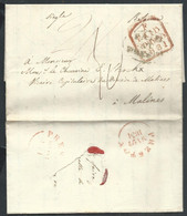 L 1831 De PRESTON Pour Malines +oval  PAID /AT / PRESTON - ...-1840 Precursores