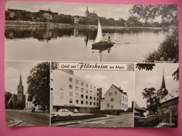 Germany: Flörsheim Am Main - Gesamtansicht, Ev. Kirche, Marien-Krankenhaus, Kath. Kirche - 1970s Used - Flörsheim